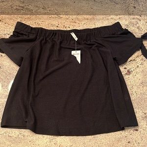 Black Off Shoulder Top